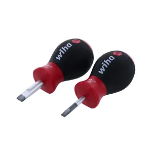 2 Piece SoftFinish Stubby Slotted Screwdriver Set