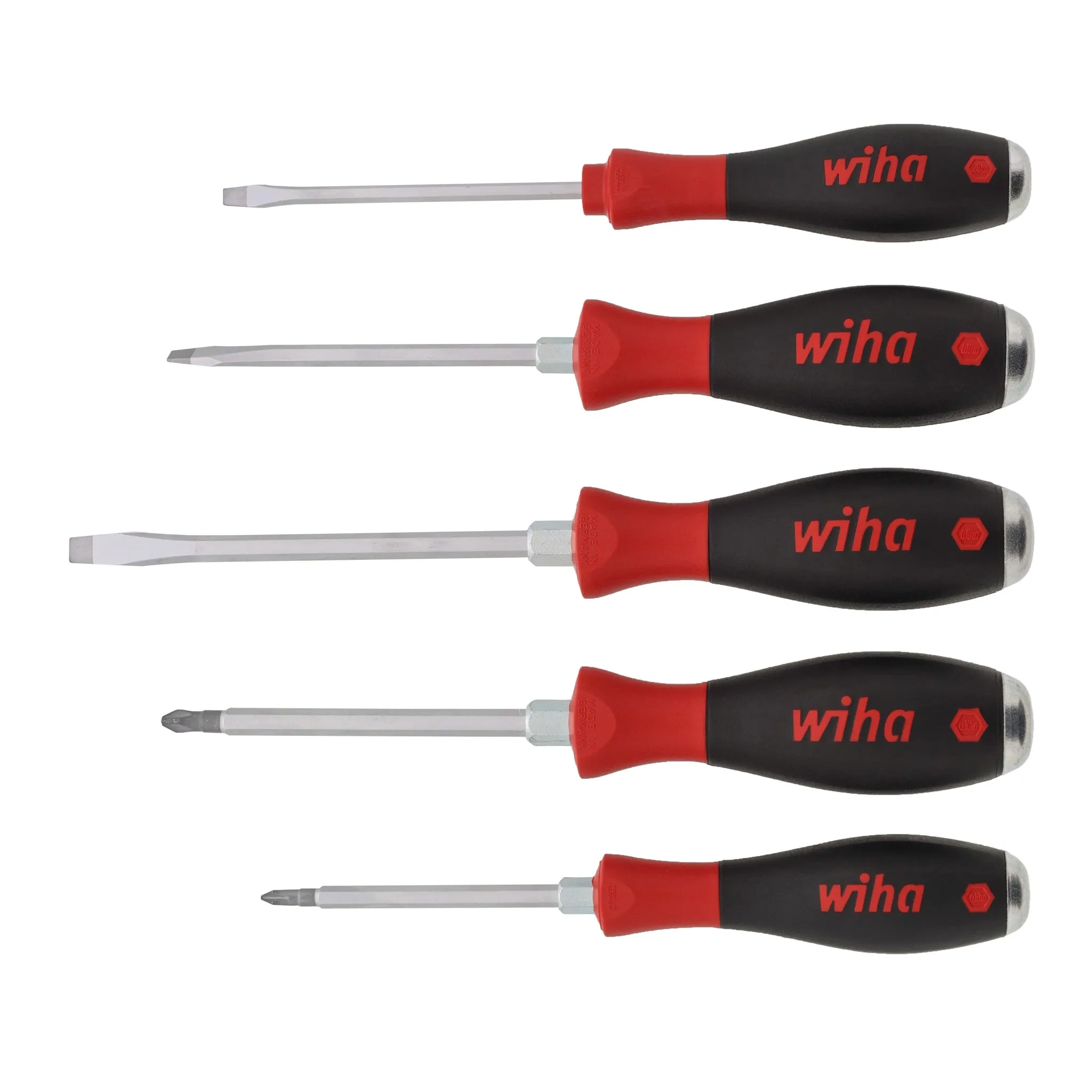 5 Piece SoftFinish XHeavy Duty Slotted and Phillips Screwdriver Set