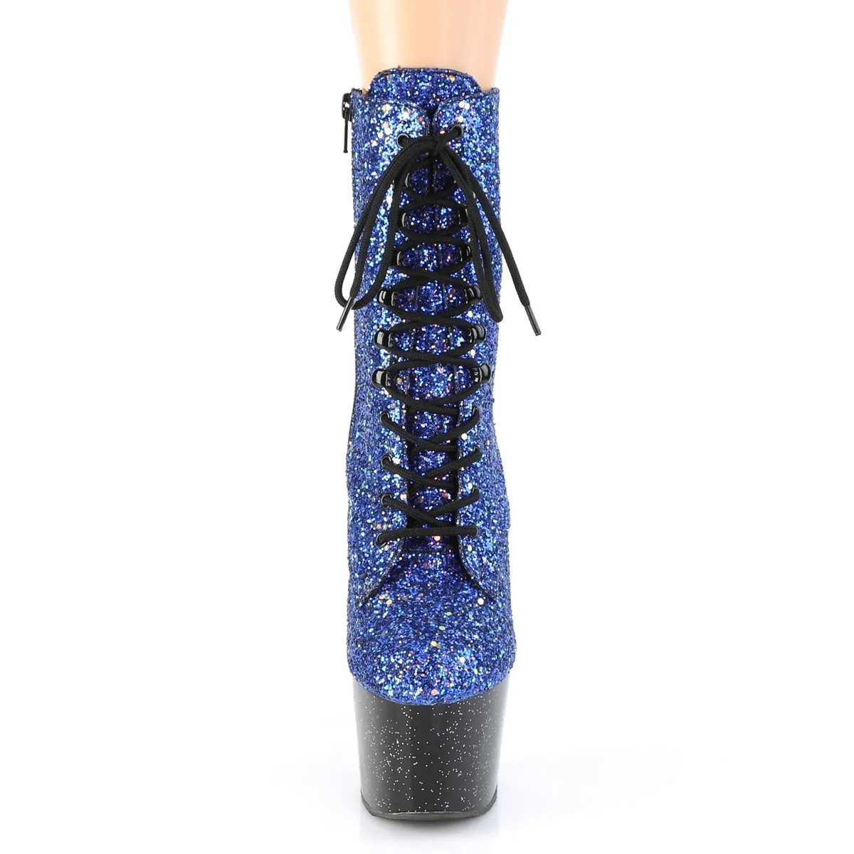 ADORE-1020MG Pleaser Blue Multi Glitter Sexy Platform Shoes (Pole Dancing Heels)