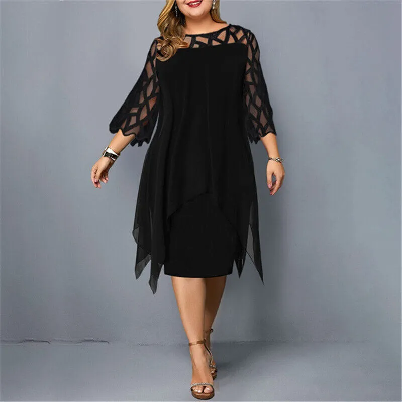 Alina - Elegant women's midi dress