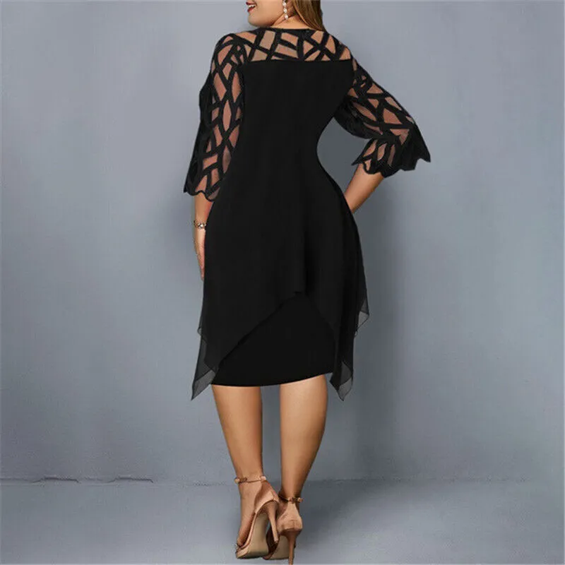 Alina - Elegant women's midi dress