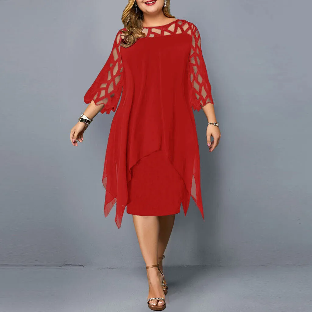 Alina - Elegant women's midi dress