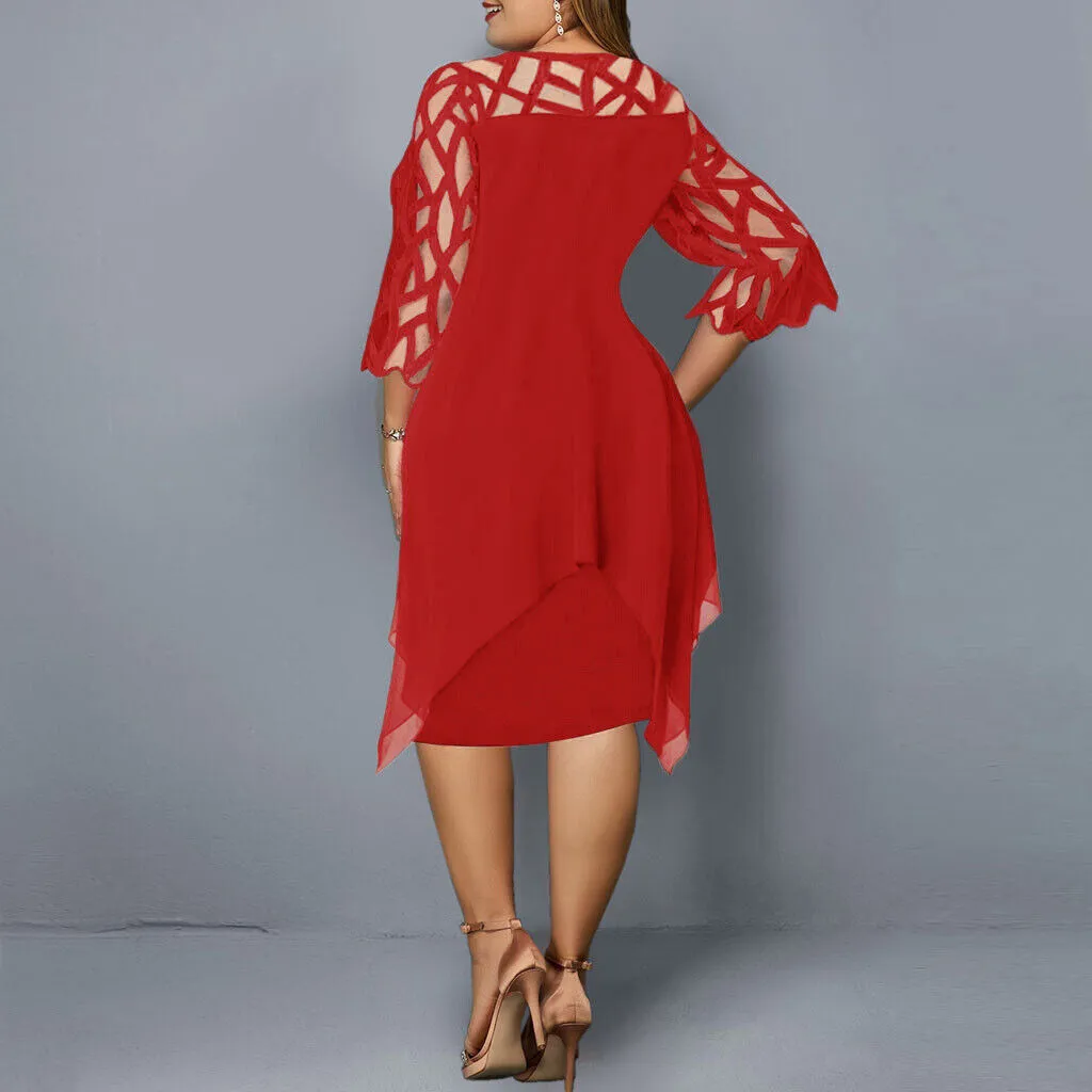 Alina - Elegant women's midi dress