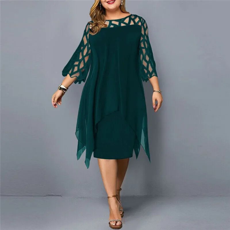 Alina - Elegant women's midi dress