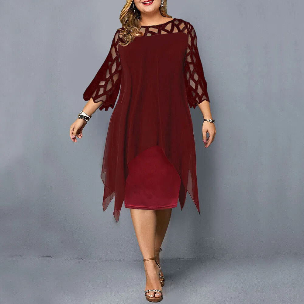 Alina - Elegant women's midi dress