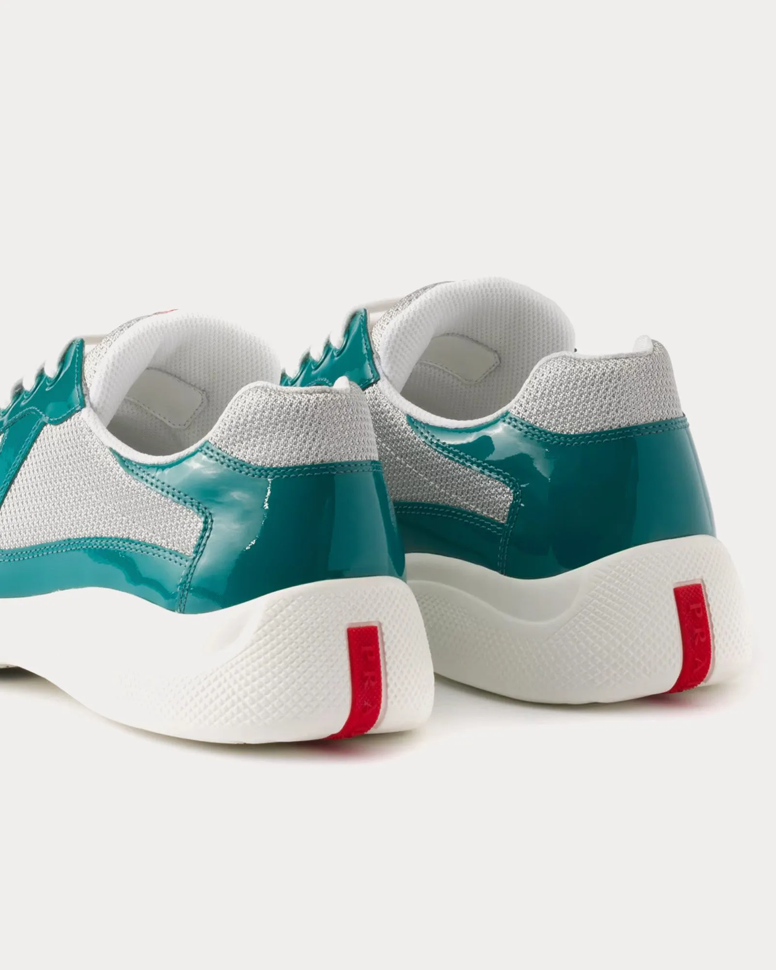 America's Cup Patent Leather Lagoon Blue / Silver Low Top Sneakers