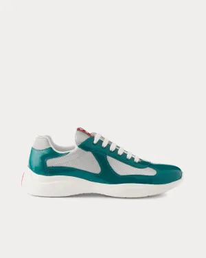 America's Cup Patent Leather Lagoon Blue / Silver Low Top Sneakers