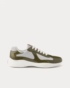 America's Cup Patent Leather Loden Green / Silver Low Top Sneakers