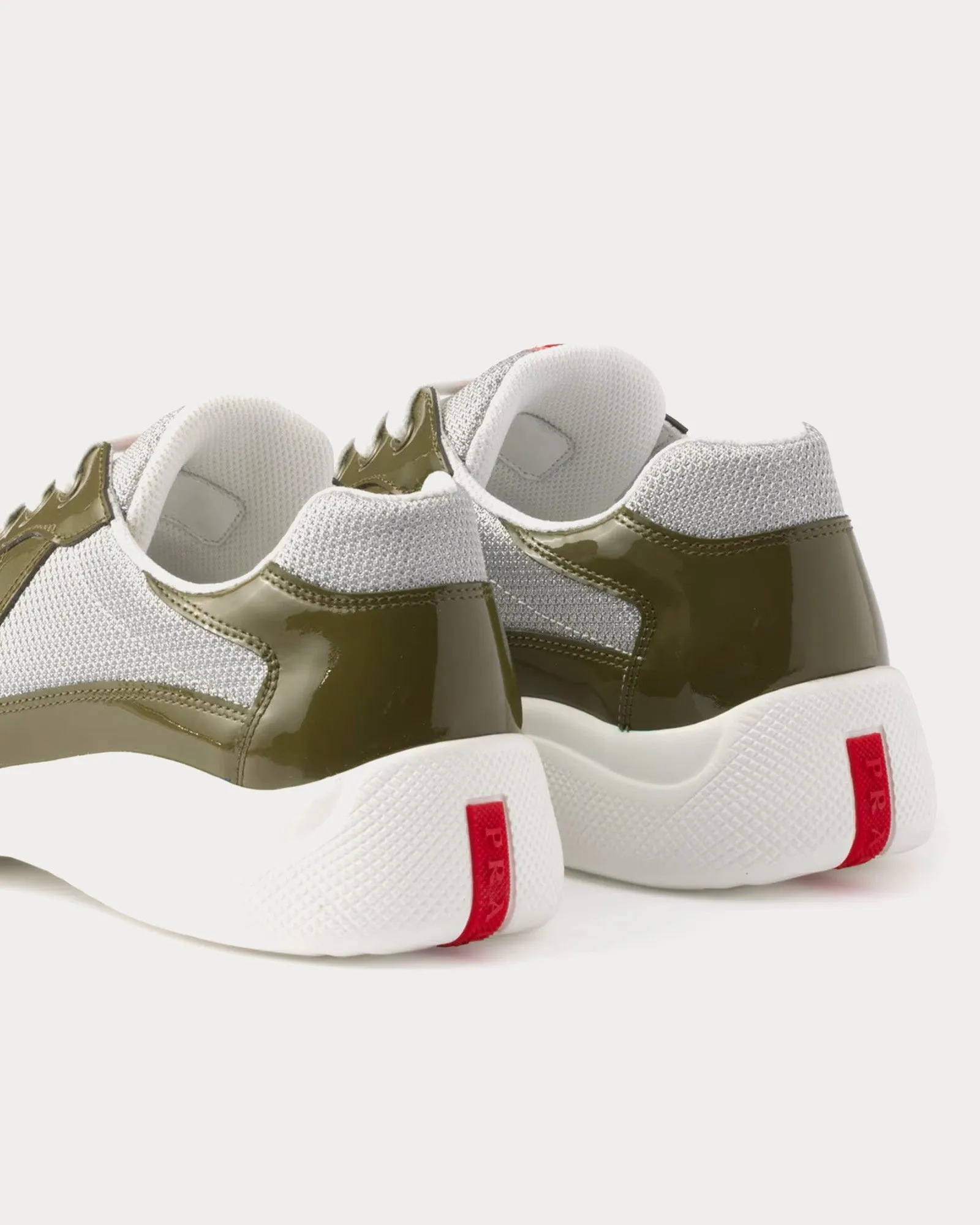 America's Cup Patent Leather Loden Green / Silver Low Top Sneakers