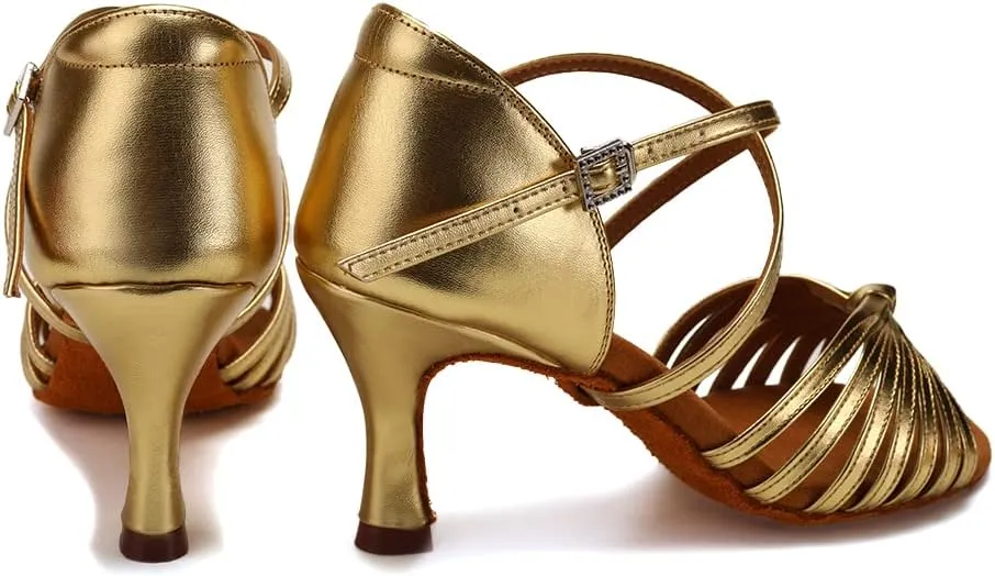 AOQUNFS Women's Latin Dance Shoes Professional Ballroom Salsa Practice Performance Dancing Shoes,Model EM1219