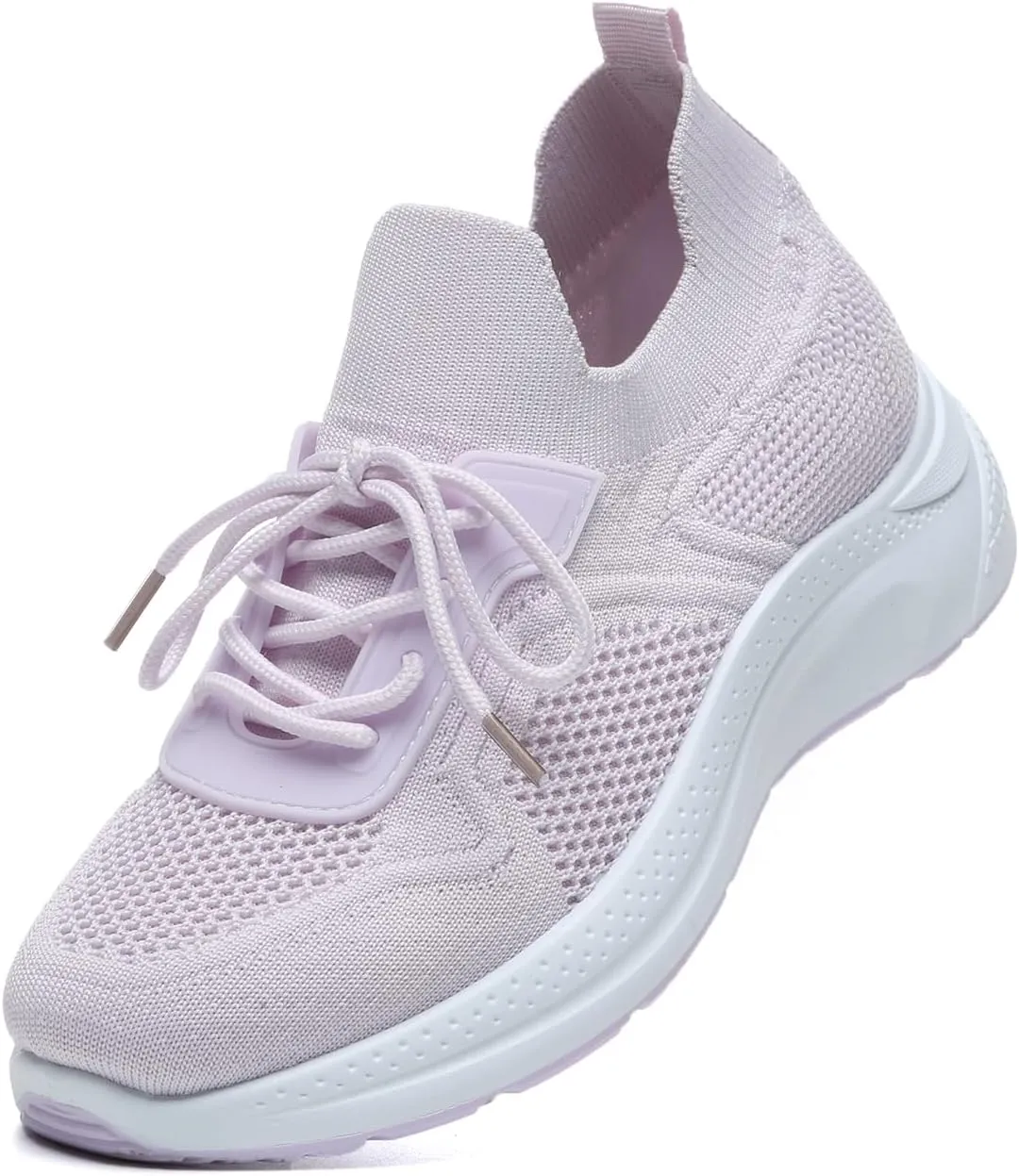 Bernal Sneakers for Women Walking Running Shoes Flying Woven Mesh Upper Casual Non Slip Lace Up Lightweight Tennis Shoes