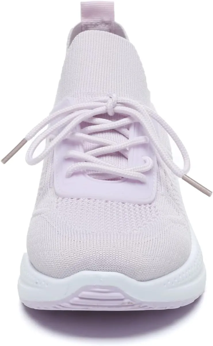 Bernal Sneakers for Women Walking Running Shoes Flying Woven Mesh Upper Casual Non Slip Lace Up Lightweight Tennis Shoes
