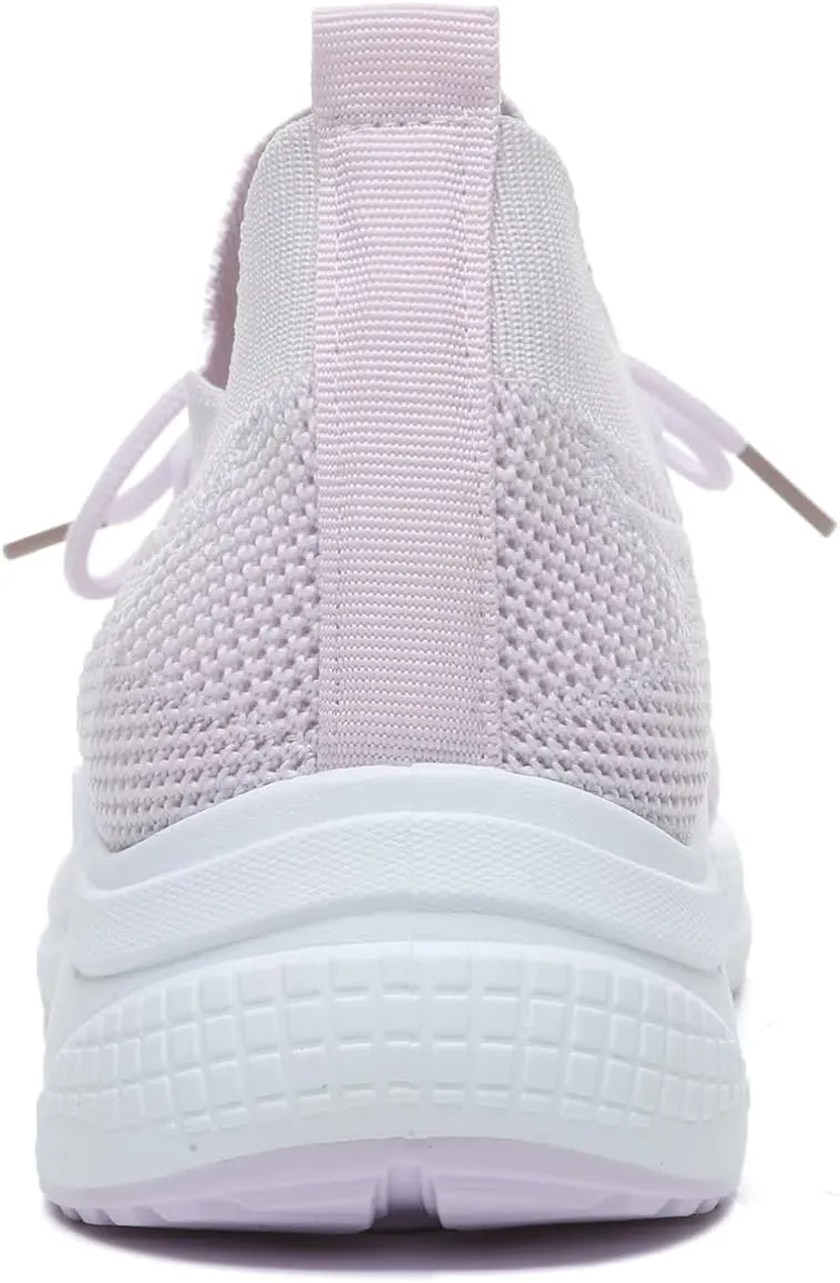 Bernal Sneakers for Women Walking Running Shoes Flying Woven Mesh Upper Casual Non Slip Lace Up Lightweight Tennis Shoes