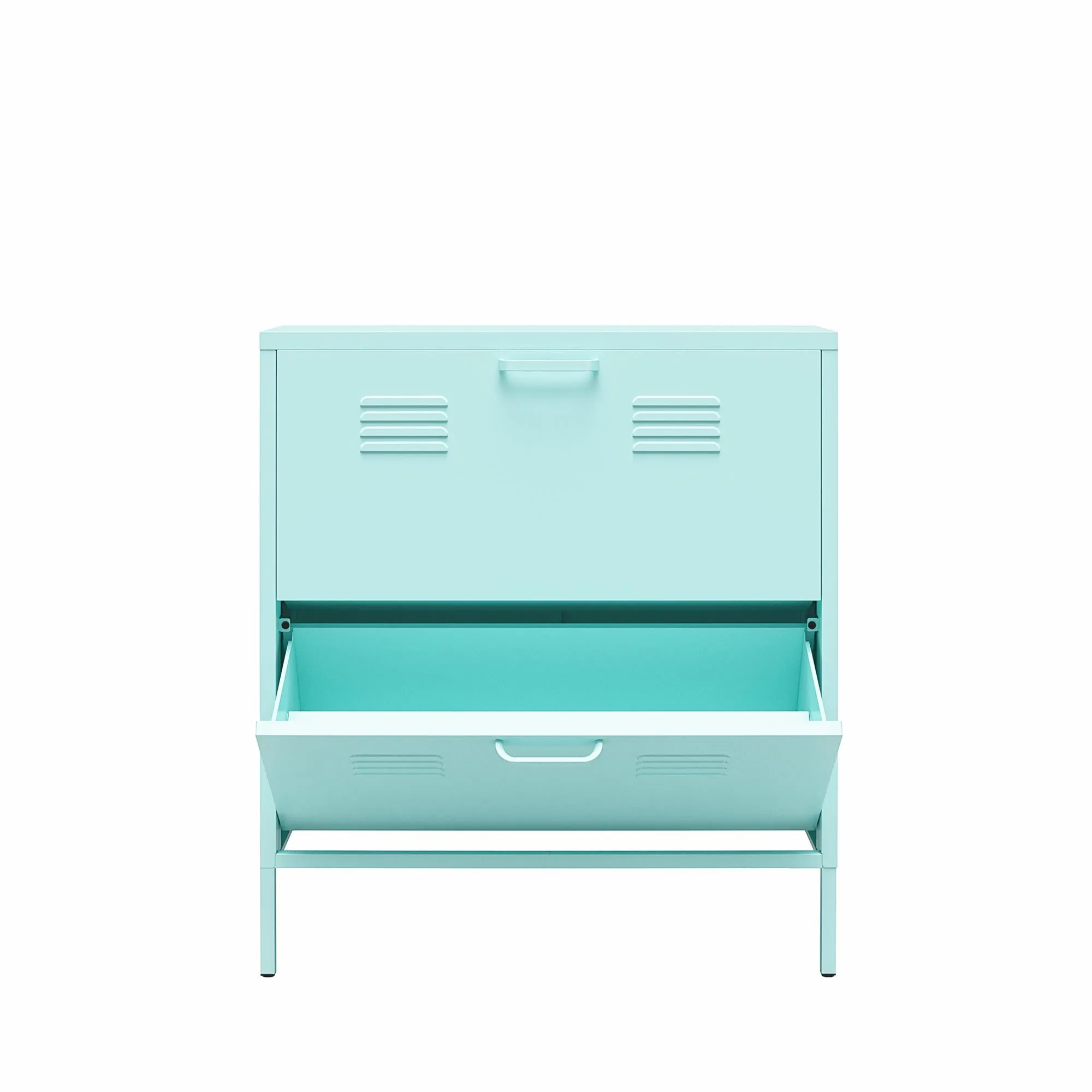 Cache 2 Door Locker Style Metal Shoe Storage Cabinet