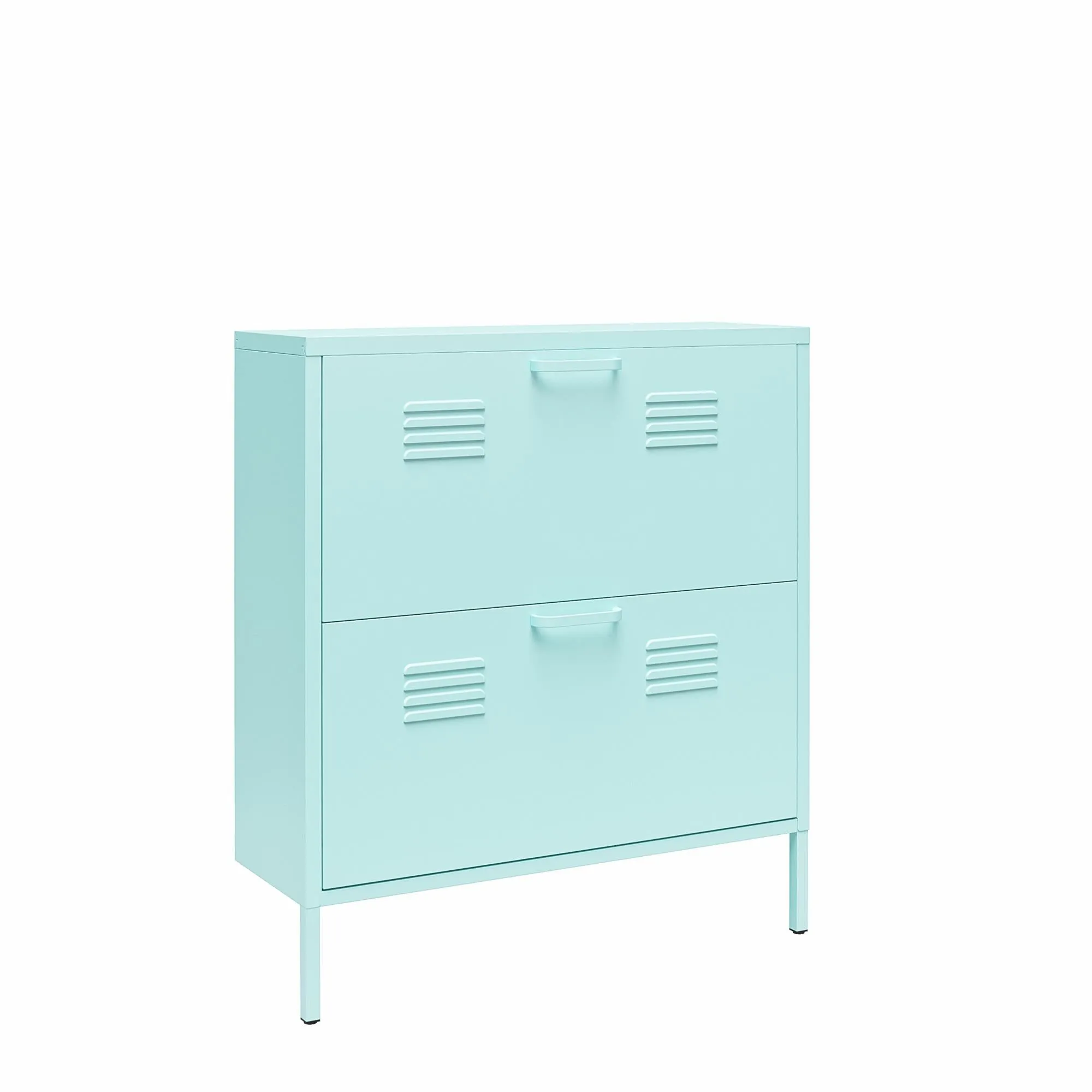 Cache 2 Door Locker Style Metal Shoe Storage Cabinet
