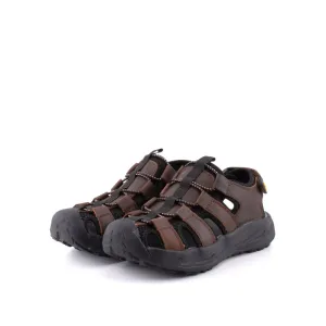 camel active Adjustable Leather Strap Sandals Men Coffee VALERIO 892403-XC1SV-33 COFFEE