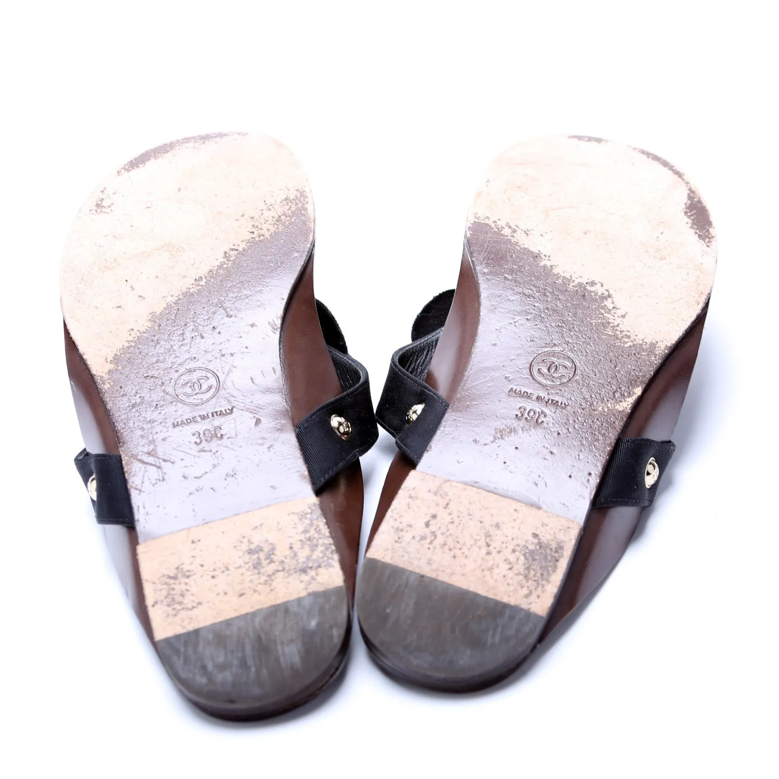 Camellia Cloth T-Strap Sandals Size 39
