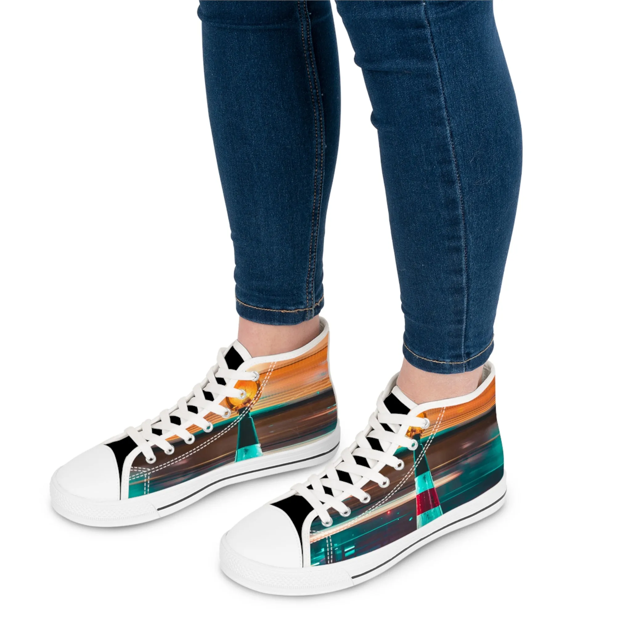 CAUTION -Women's High Top Sneakers