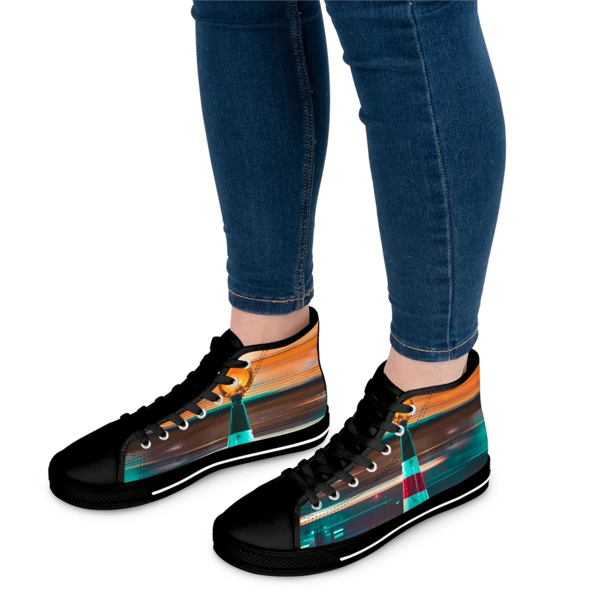 CAUTION -Women's High Top Sneakers