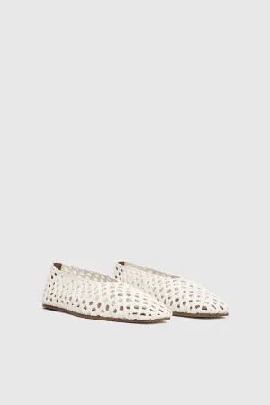 CHRISTINE BRAIDED FLAT - IVORY