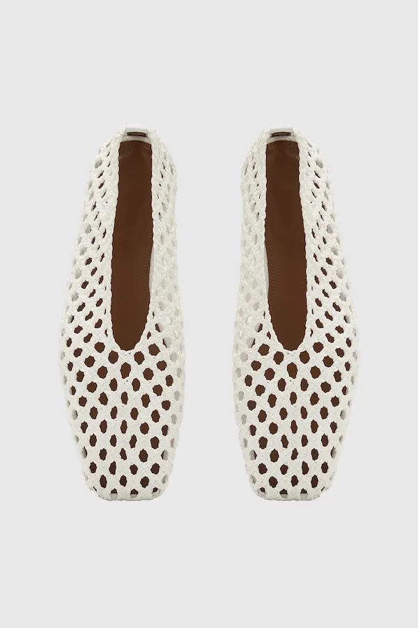 CHRISTINE BRAIDED FLAT - IVORY