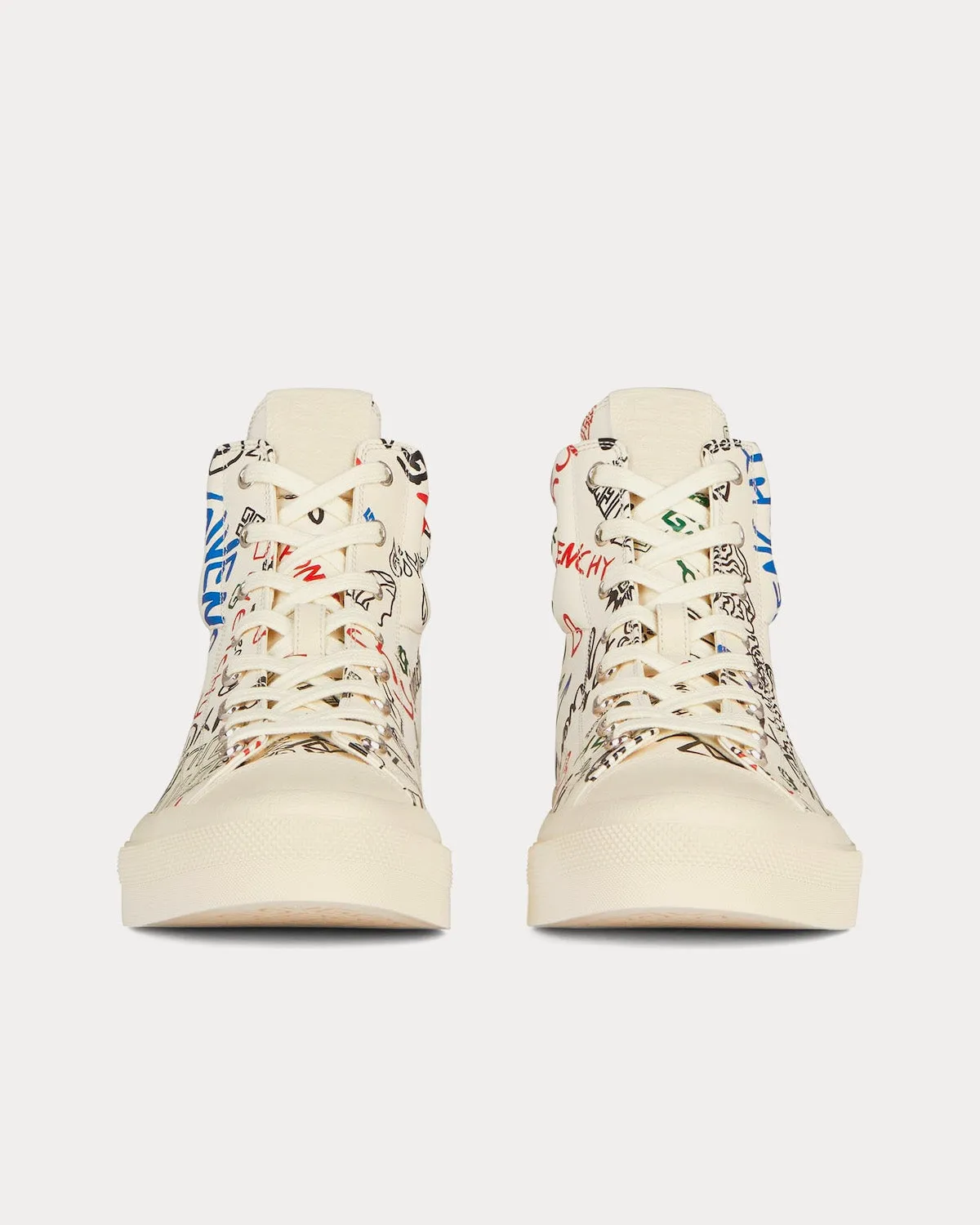 City Graffiti Print Multicolour High Top Sneakers