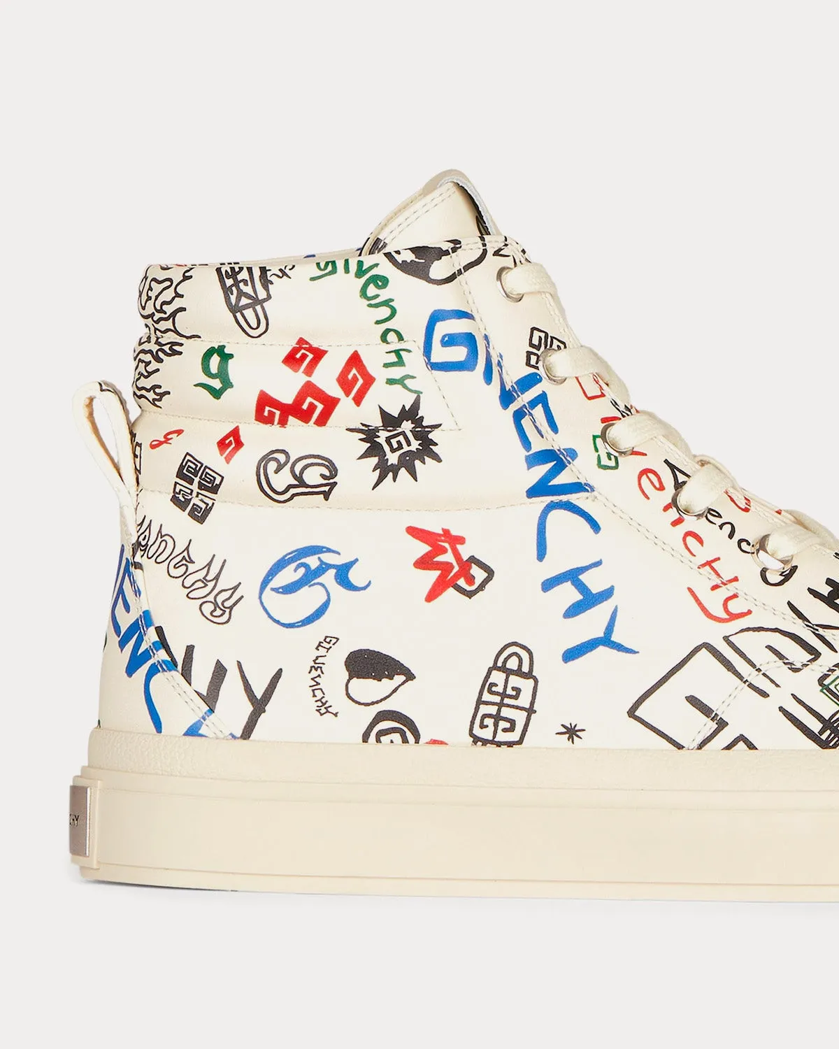 City Graffiti Print Multicolour High Top Sneakers