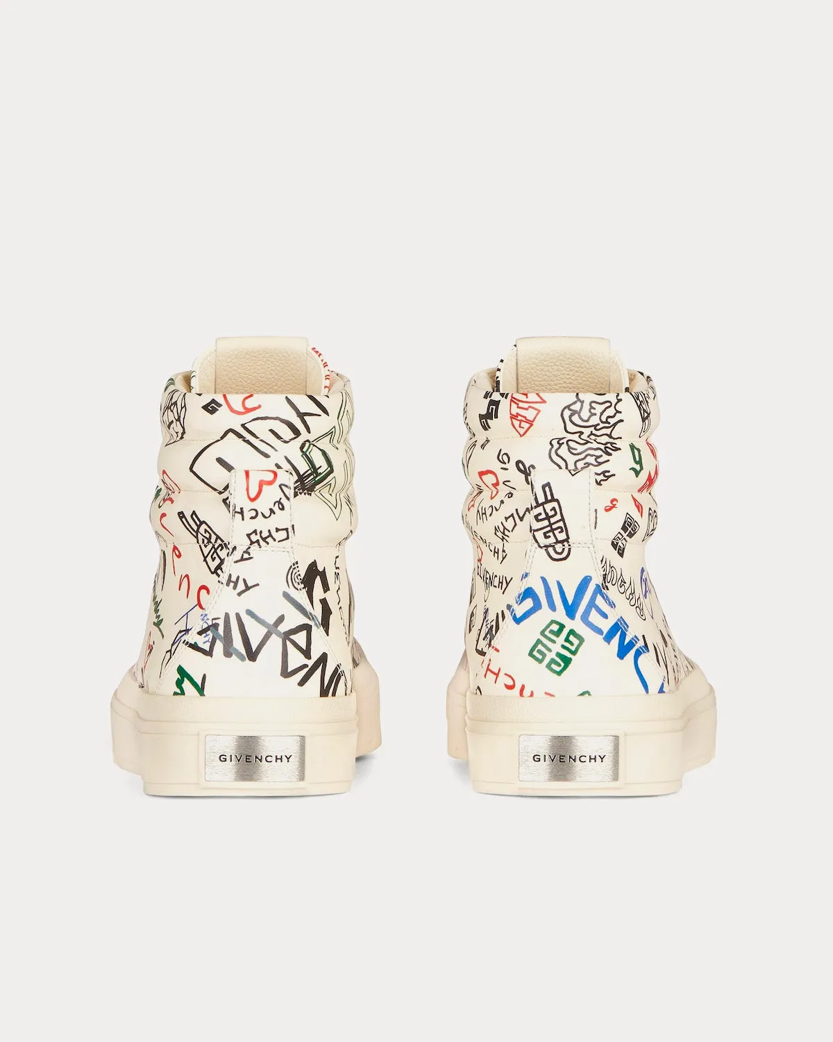 City Graffiti Print Multicolour High Top Sneakers