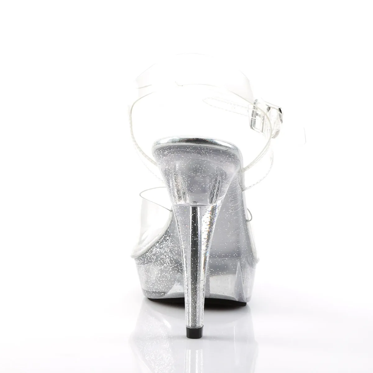 COCKTAIL-508MG Fabulicious 5 Inch Heel Clear Glitter Sexy Shoes