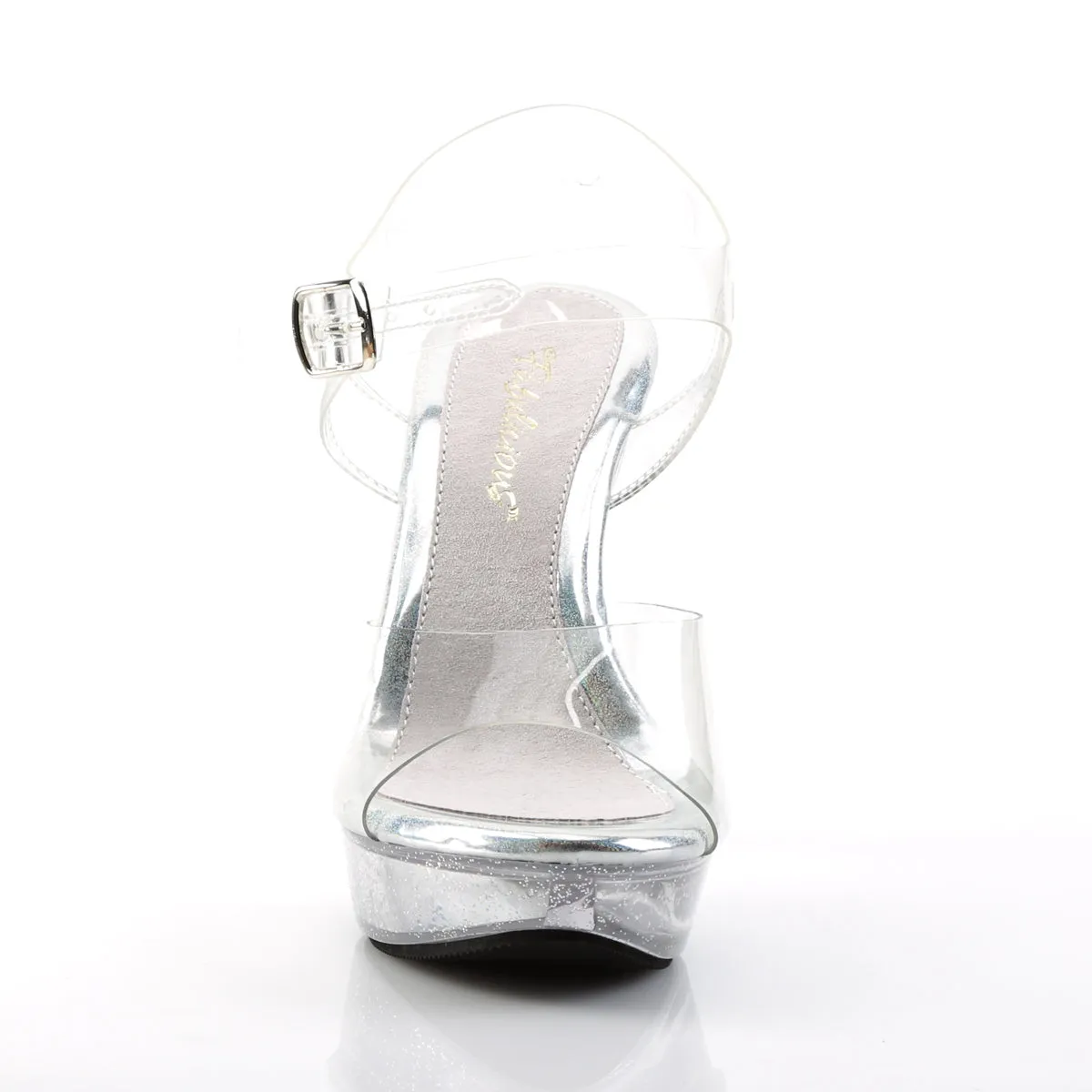 COCKTAIL-508MG Fabulicious 5 Inch Heel Clear Glitter Sexy Shoes