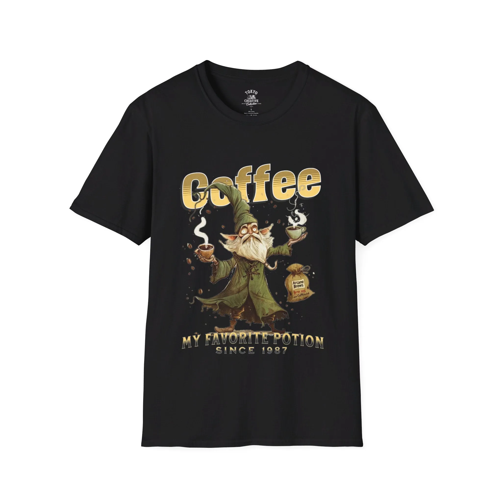 Coffee Conjuror - 'My Favorite Potion Since 1987' Fritzy Wizard Tee