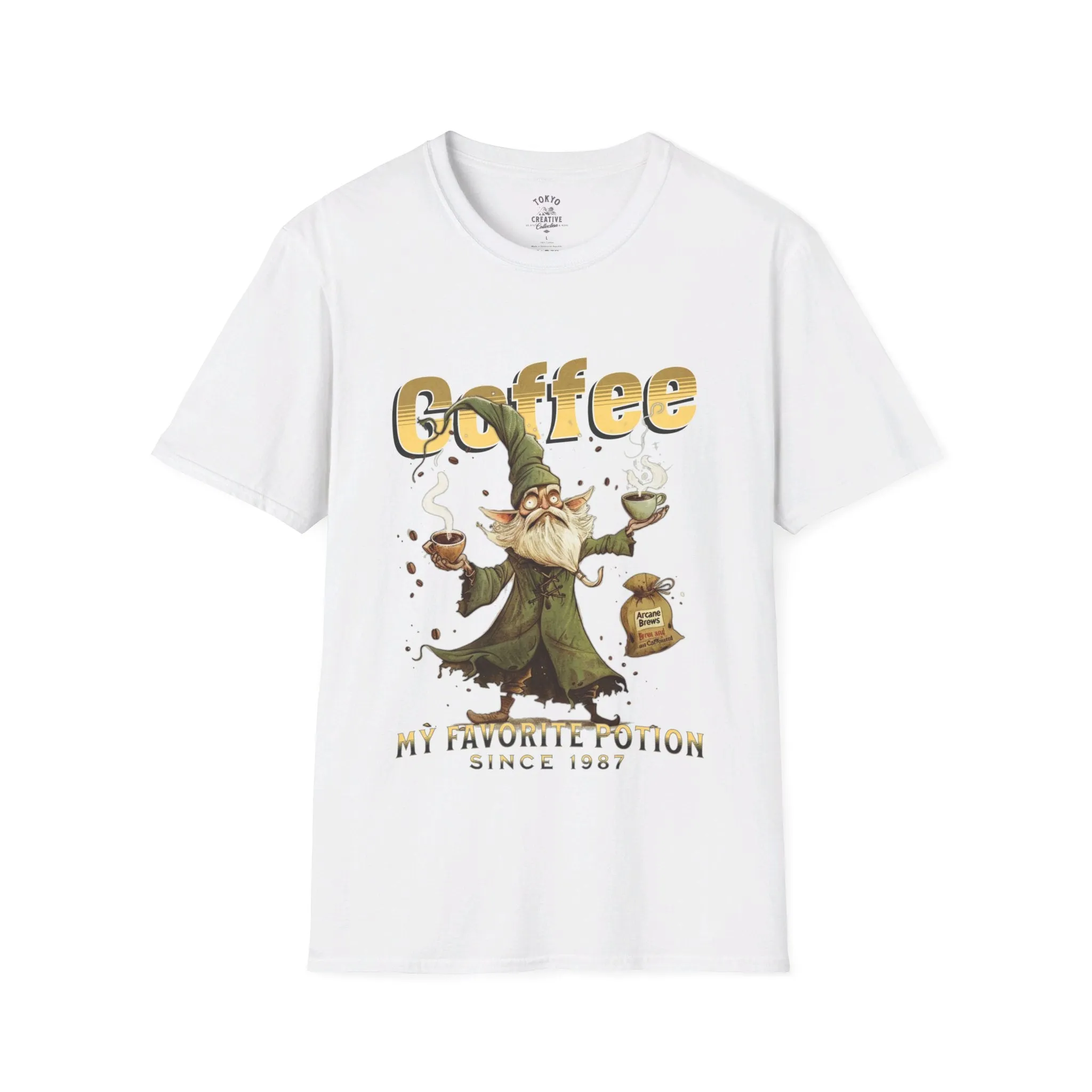 Coffee Conjuror - 'My Favorite Potion Since 1987' Fritzy Wizard Tee