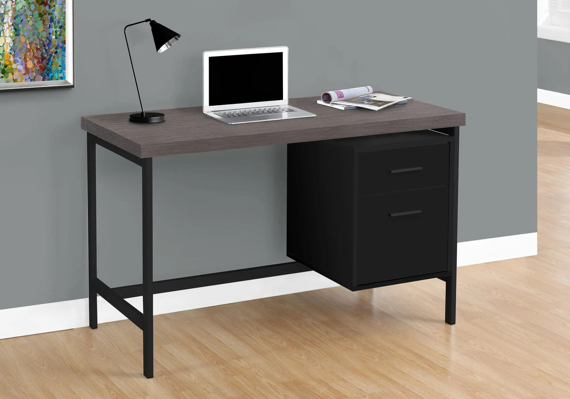 Computer Desk For Home Office, Left, Right Set - Up, Storage Drawers, Modern Design by Couch.com