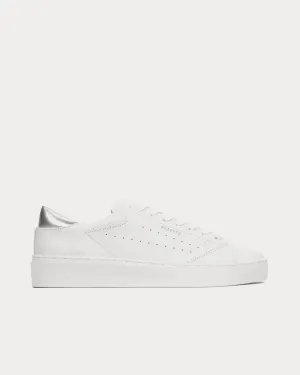 Court Leather Off White / Silver Low Top Sneakers