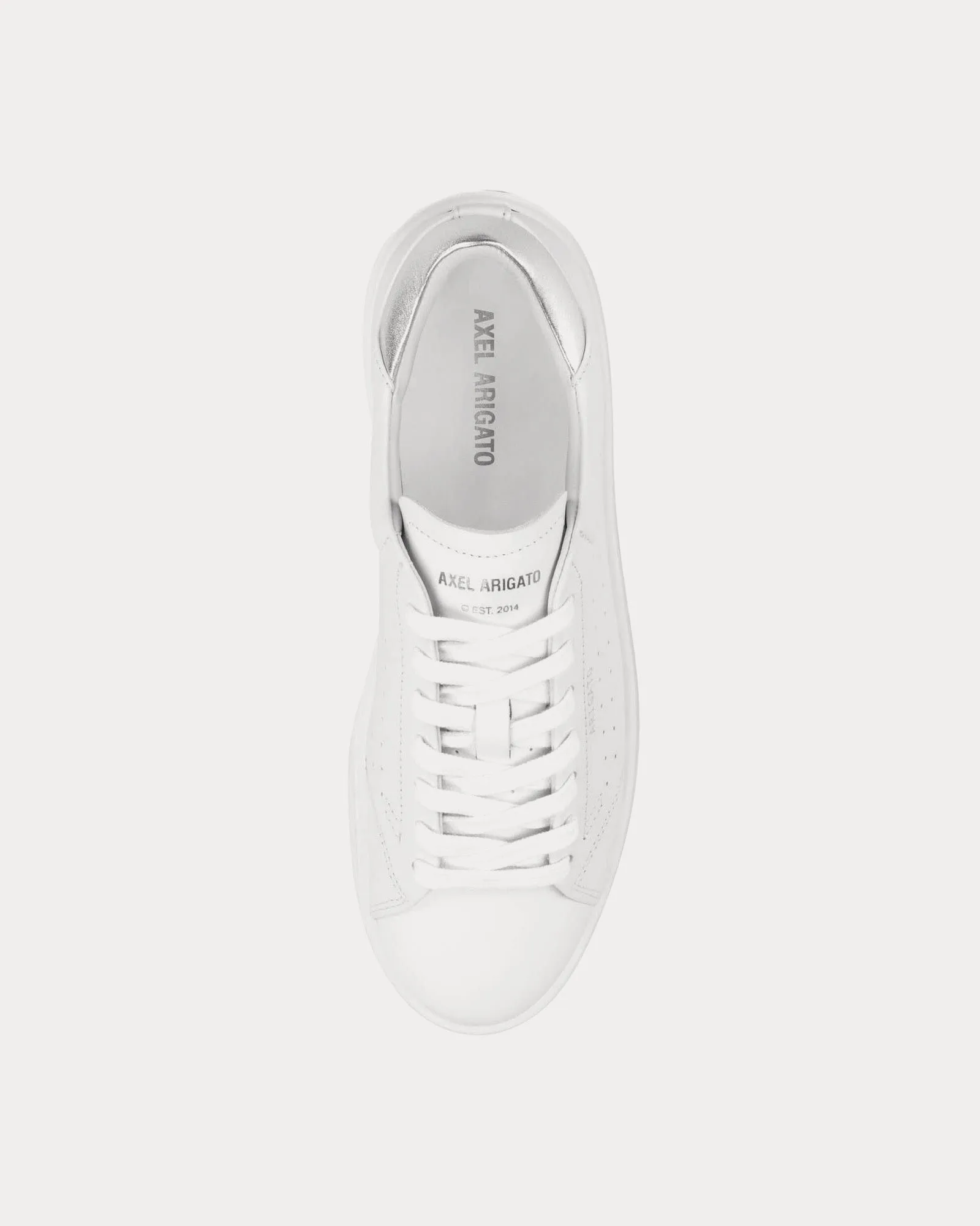 Court Leather Off White / Silver Low Top Sneakers