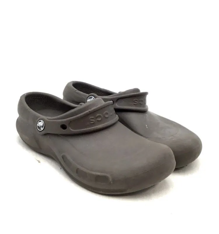 Crocs Women's Gray Slip-On Clog Shoes - Size 8