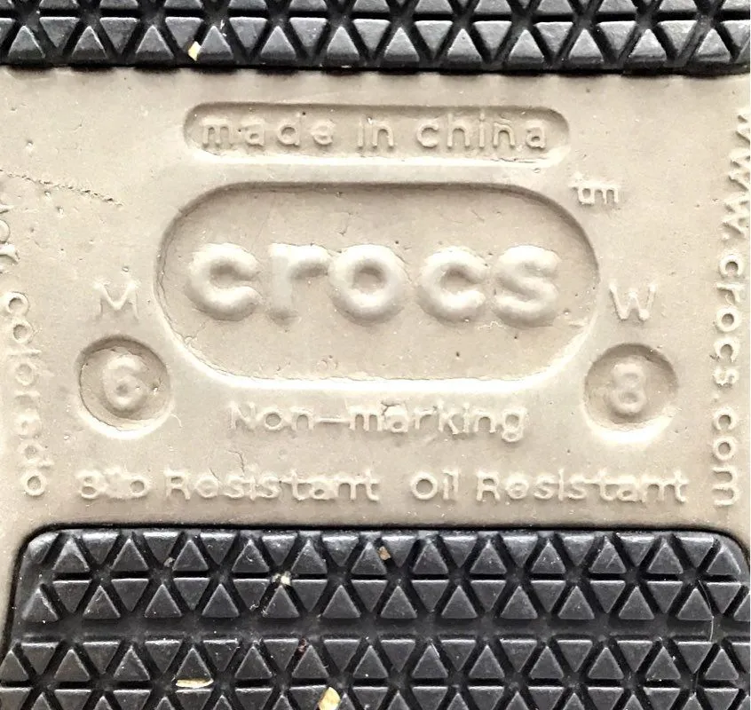 Crocs Women's Gray Slip-On Clog Shoes - Size 8