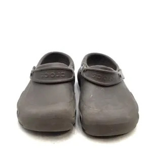 Crocs Women's Gray Slip-On Clog Shoes - Size 8