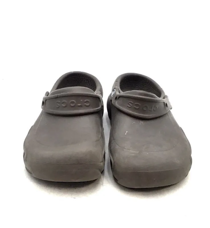 Crocs Women's Gray Slip-On Clog Shoes - Size 8