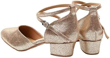DKZSYIM Women's Professional Latin Dance Shoes Ballroom Wedding Performance Shoes,Model YCL212