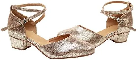 DKZSYIM Women's Professional Latin Dance Shoes Ballroom Wedding Performance Shoes,Model YCL212