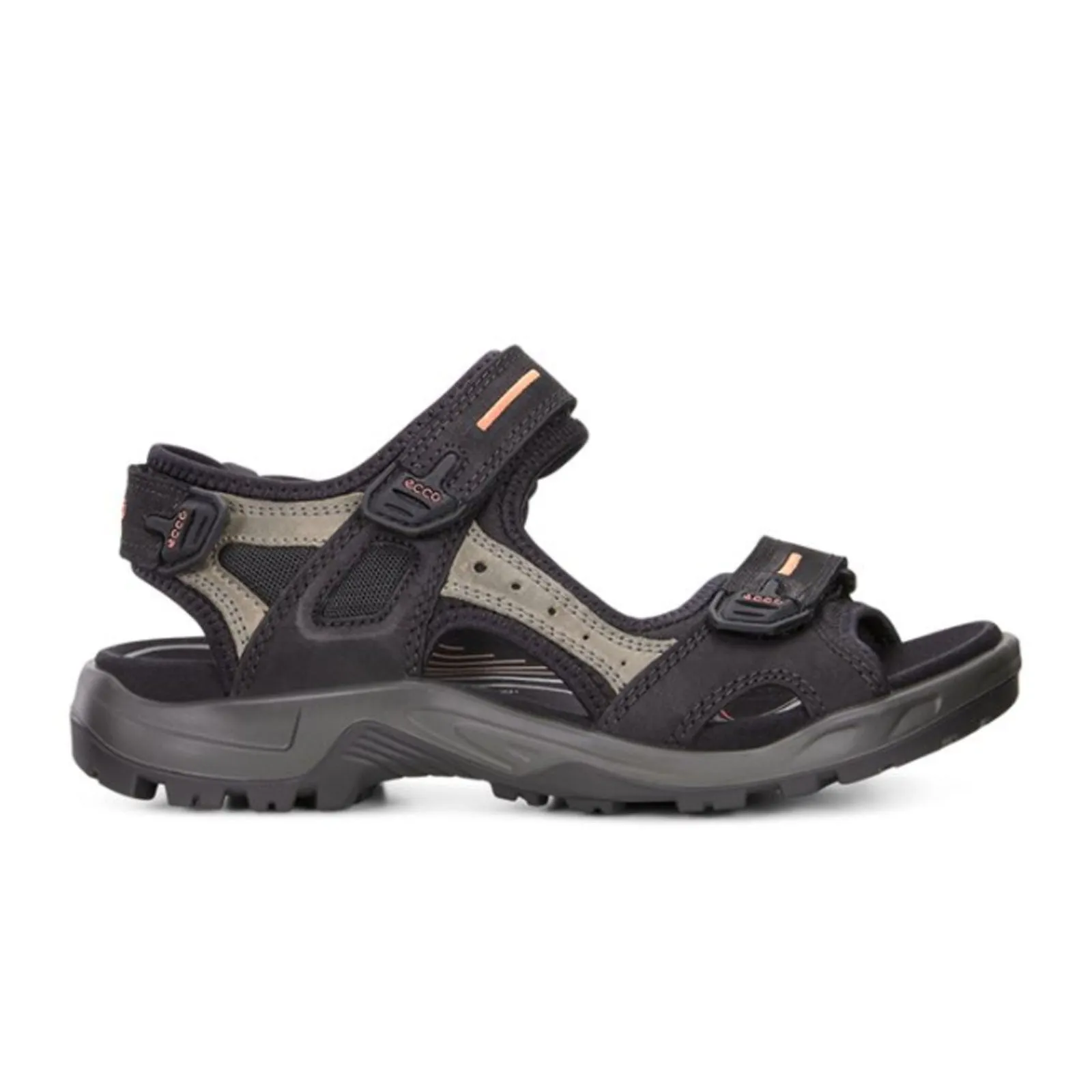 ECCO Yucatan Active Sandal (Men) - Black/Mole/Black