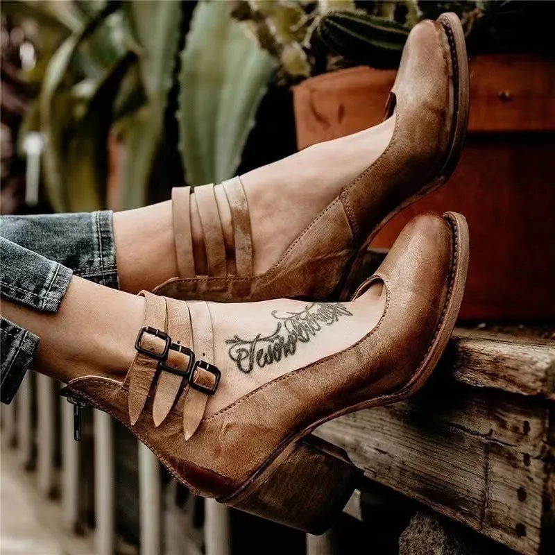 Elegant Belt Buckle Strap Mary Jane Shoes