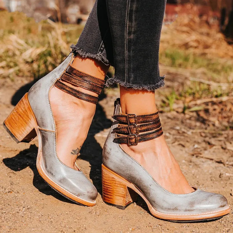 Elegant Belt Buckle Strap Mary Jane Shoes