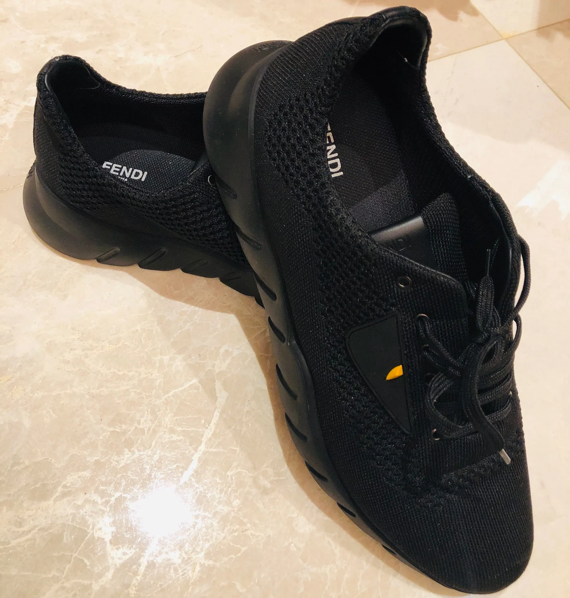 Fendi Black Fabric Sneakers Sz 12/11