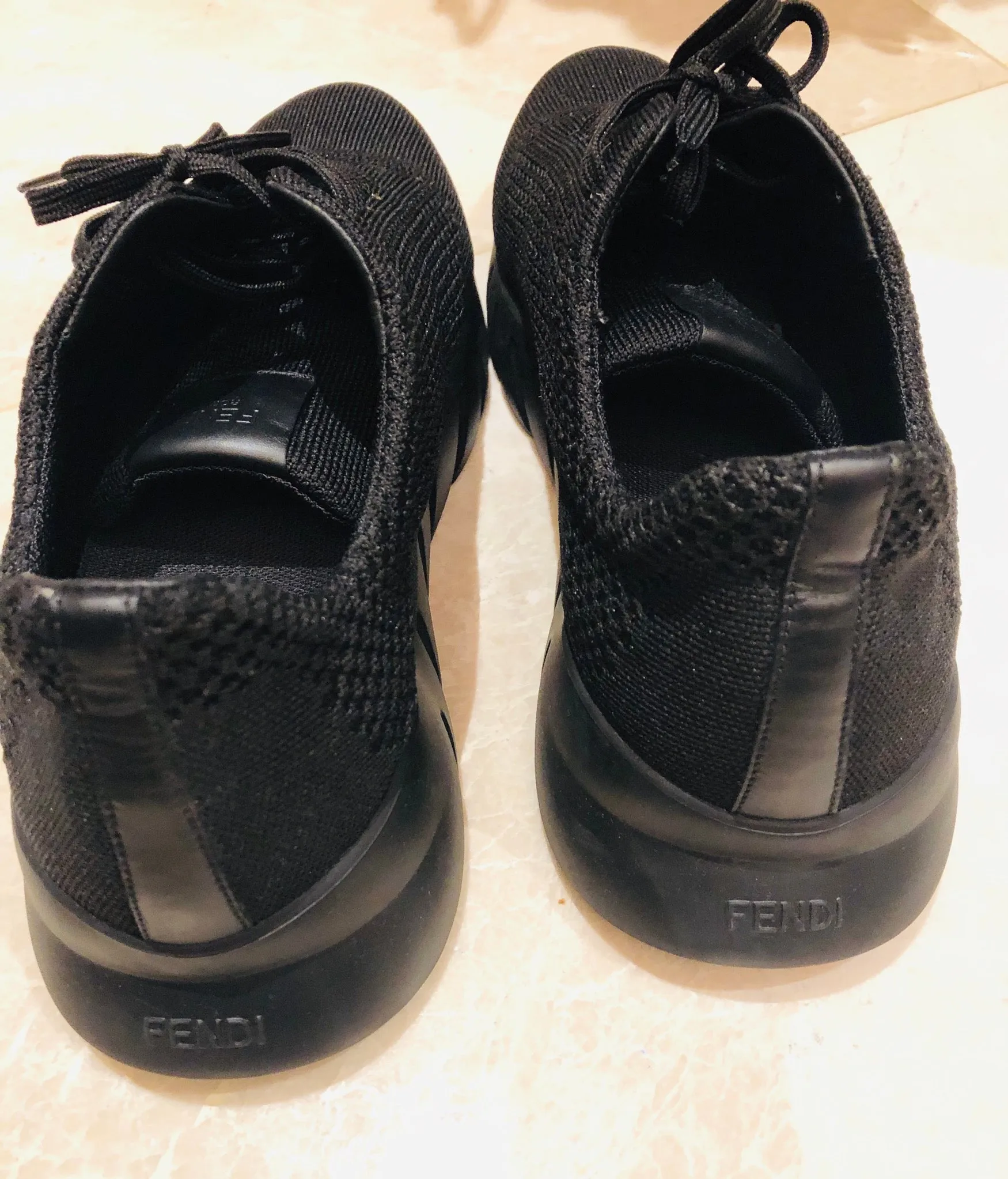 Fendi Black Fabric Sneakers Sz 12/11