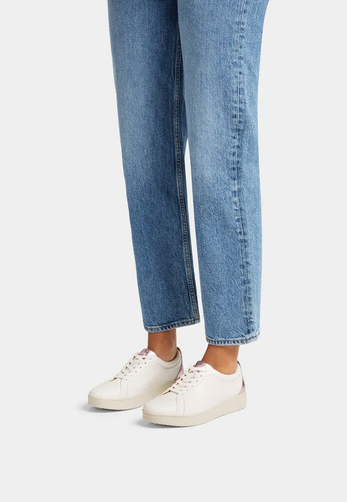FitFlop RALLY Metallic-Backtab Leather Sneakers