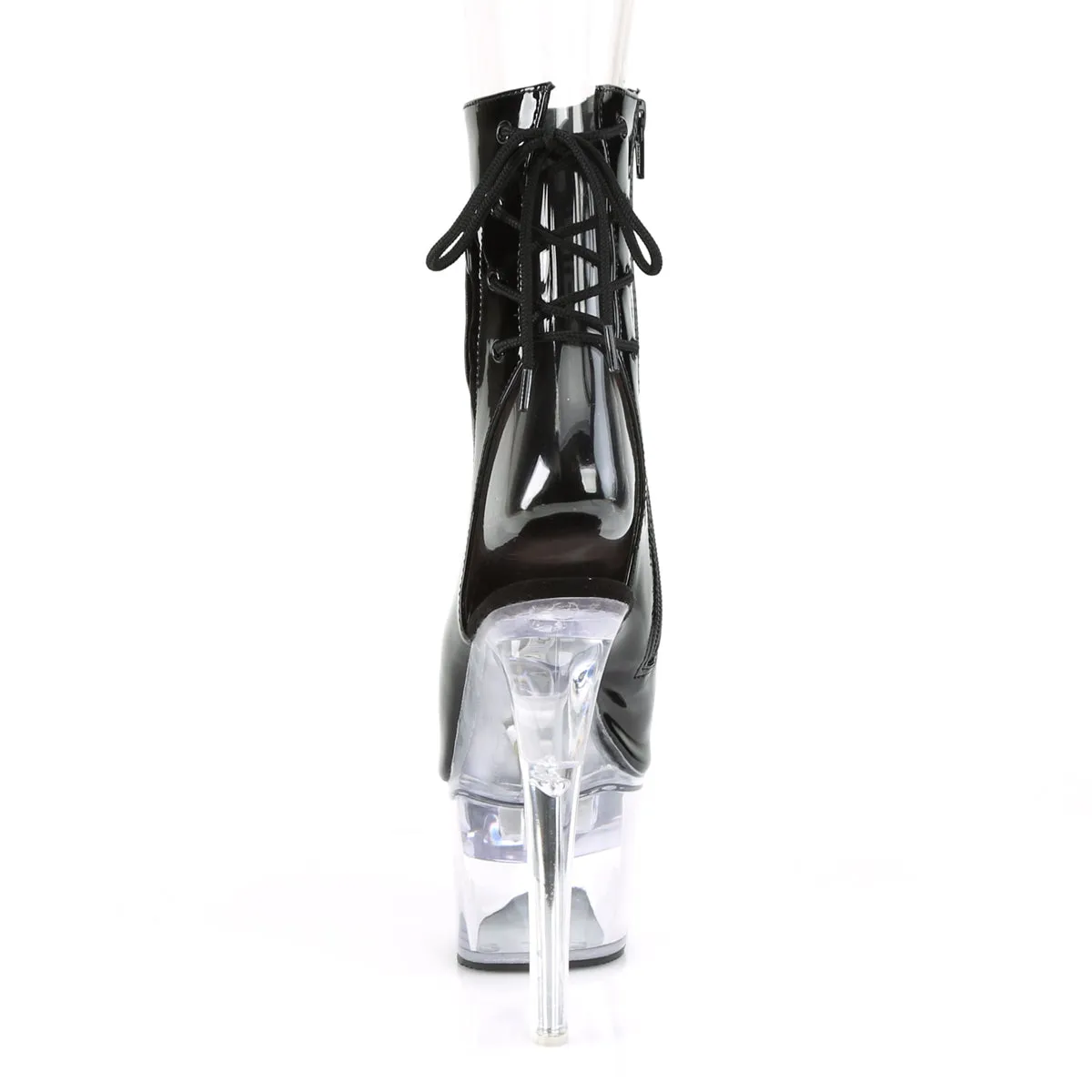 FLASHDANCE-1018-7 Pleaser Black Patent Sexy Platform Shoes (Pole Dancing Heels)
