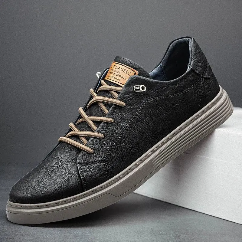 Genuine Italian Brand Leather Oxford Jogging Shoes
