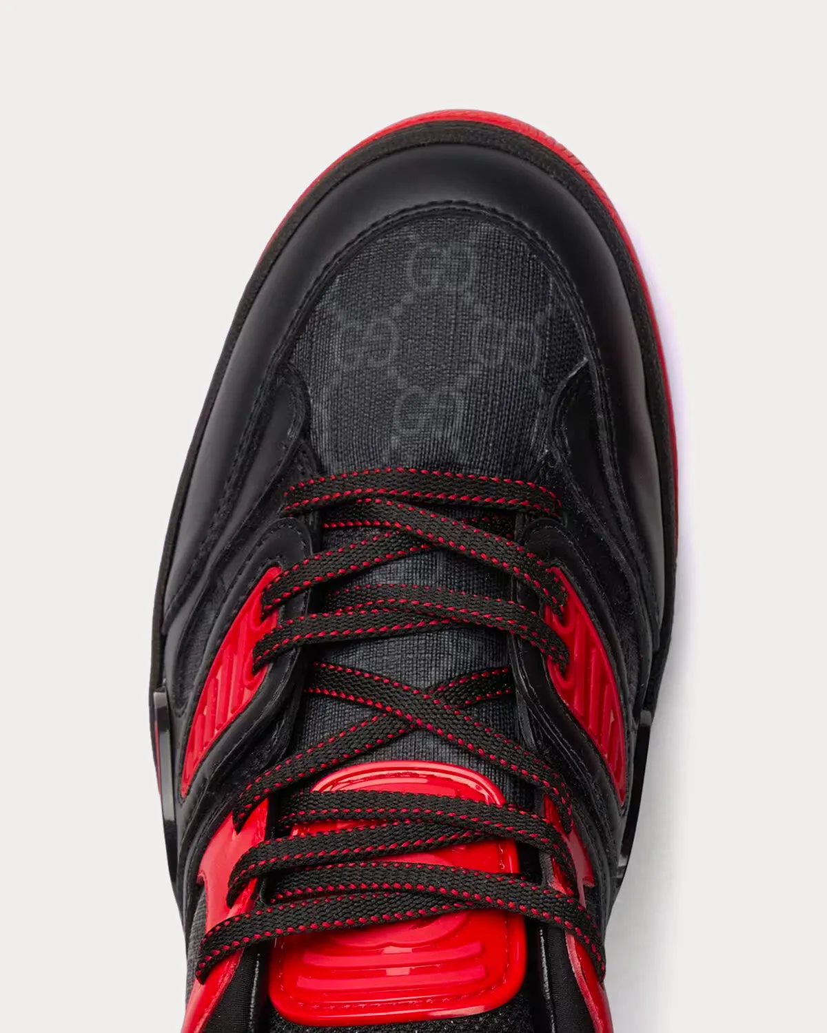 GG Basket Red / Black Low Top Sneakers